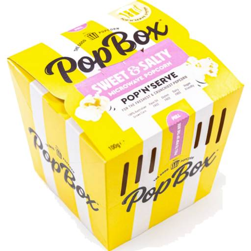 PopBox Microwave Popcorn, Sweet & Salty (100g)