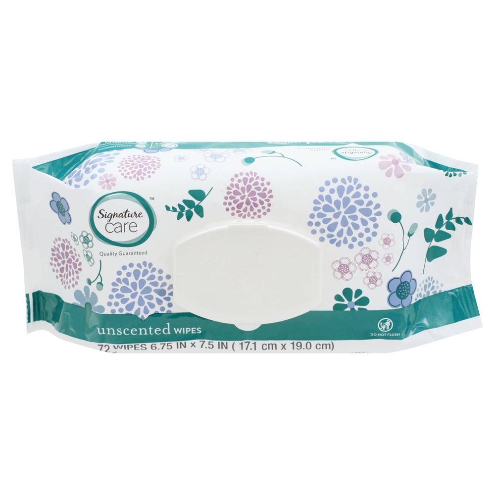 Signature Care Unscented Wipes (72 ct )