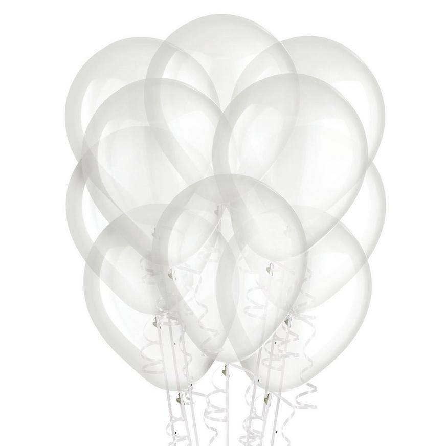 Uninflated 72ct, 12in, Clear Balloons