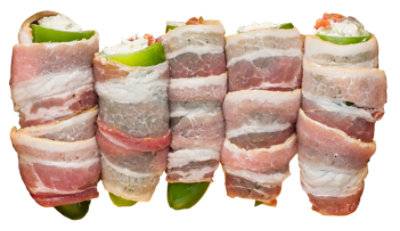 Custom Made Meals Bacon Wrapped Jalapenos Stuffed With Cream Cheese - 1 Lb