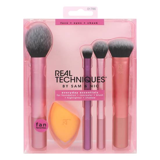 Real Techniques Everyday Essentials Makeup Brush Set (1 set)