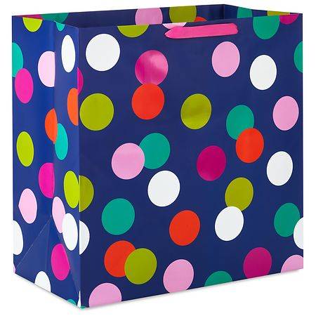 Hallmark Extra-Deep Gift Bag, Multicolor Dots - 1.0 ea