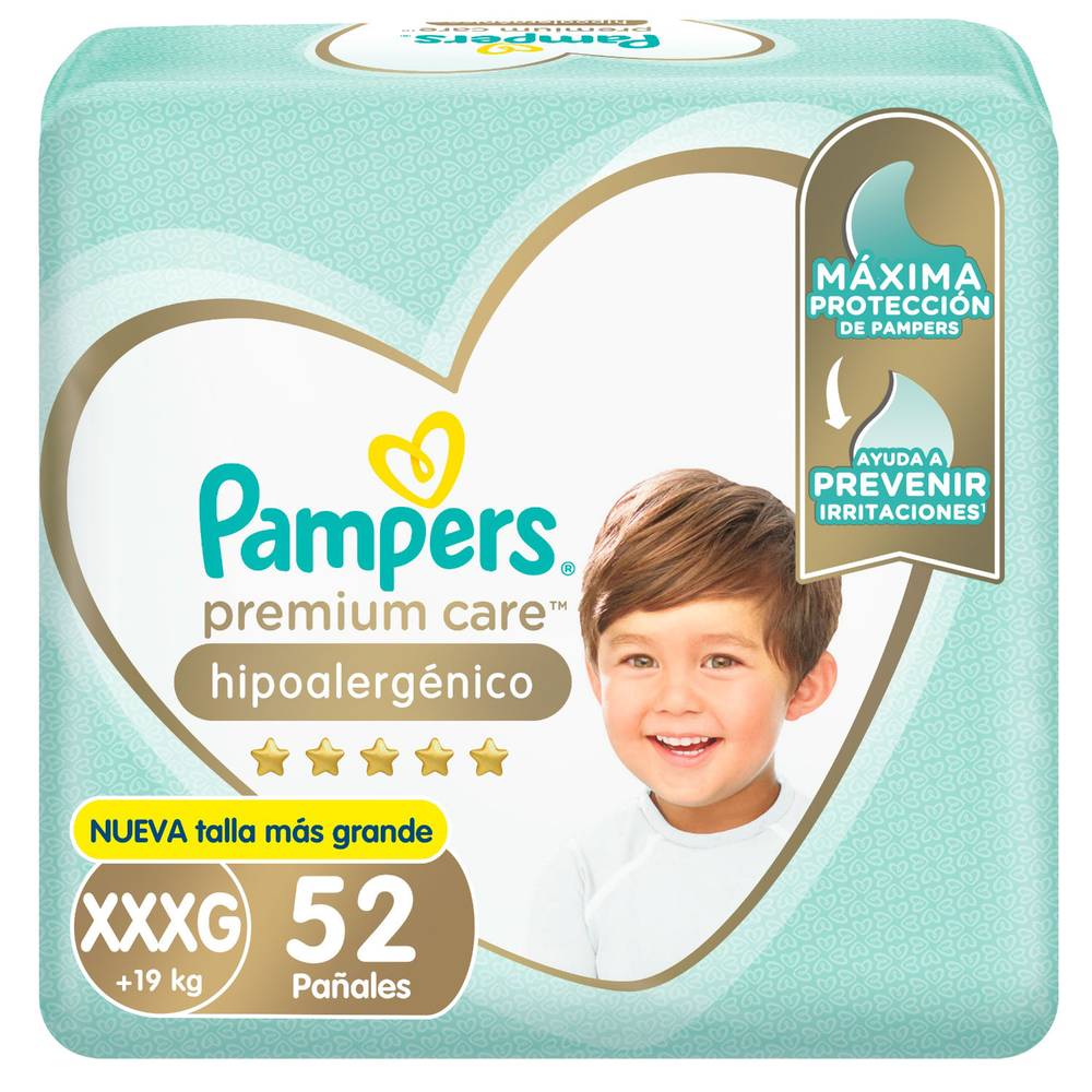 Pamper · Pañal premium care xxxg (52 un)