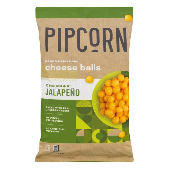 Pipcorn Cheddar Jalapeno Baked Heirloom Cheese Balls