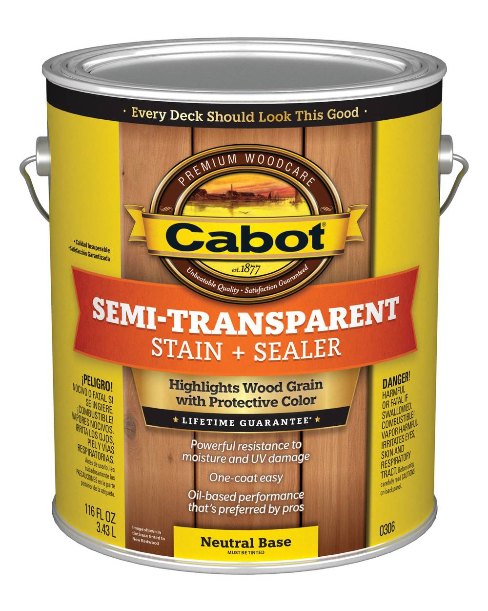 Cabot Semi-Transparent Stain + Sealer Neutral Base