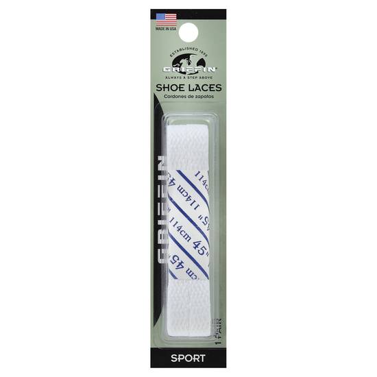 Griffin 45 in White Athletic Shoe Laces
