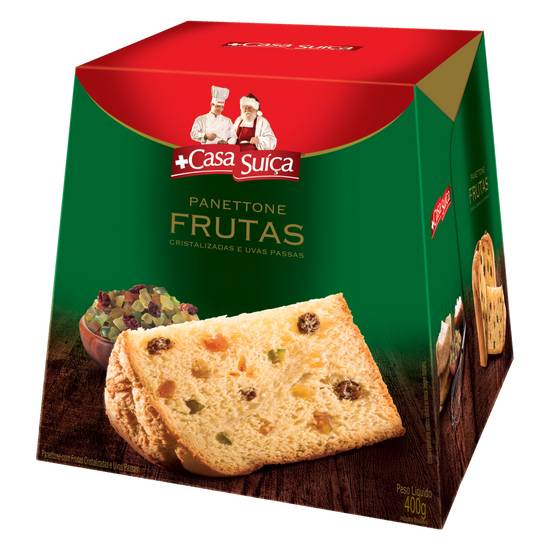 Casa suíça panetone com frutas cristalizadas (400 g)