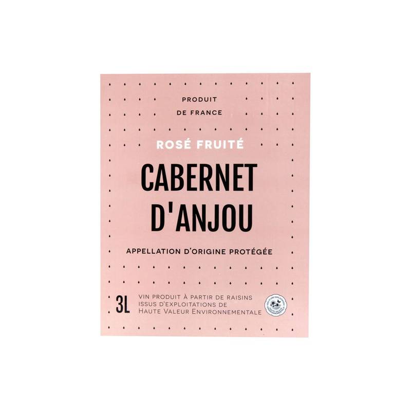 Cabernet d'Anjou, vin rosé franprix 3L