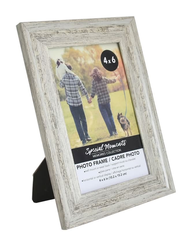 Special Moments Wall Mount Wide Distressed Picture Frame, 4x6 in