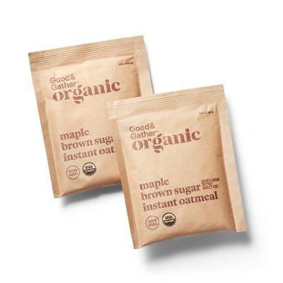 Good & Gather Organic Maple Brown Sugar Instant Oatmeal Packets (8 ct)