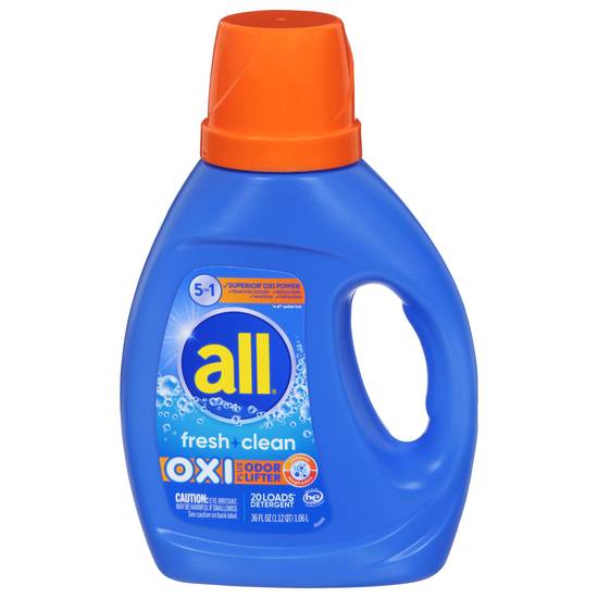 All Oxi Plus Odor Lifter 5 in 1 Fresh + Clean Liquid Detergent