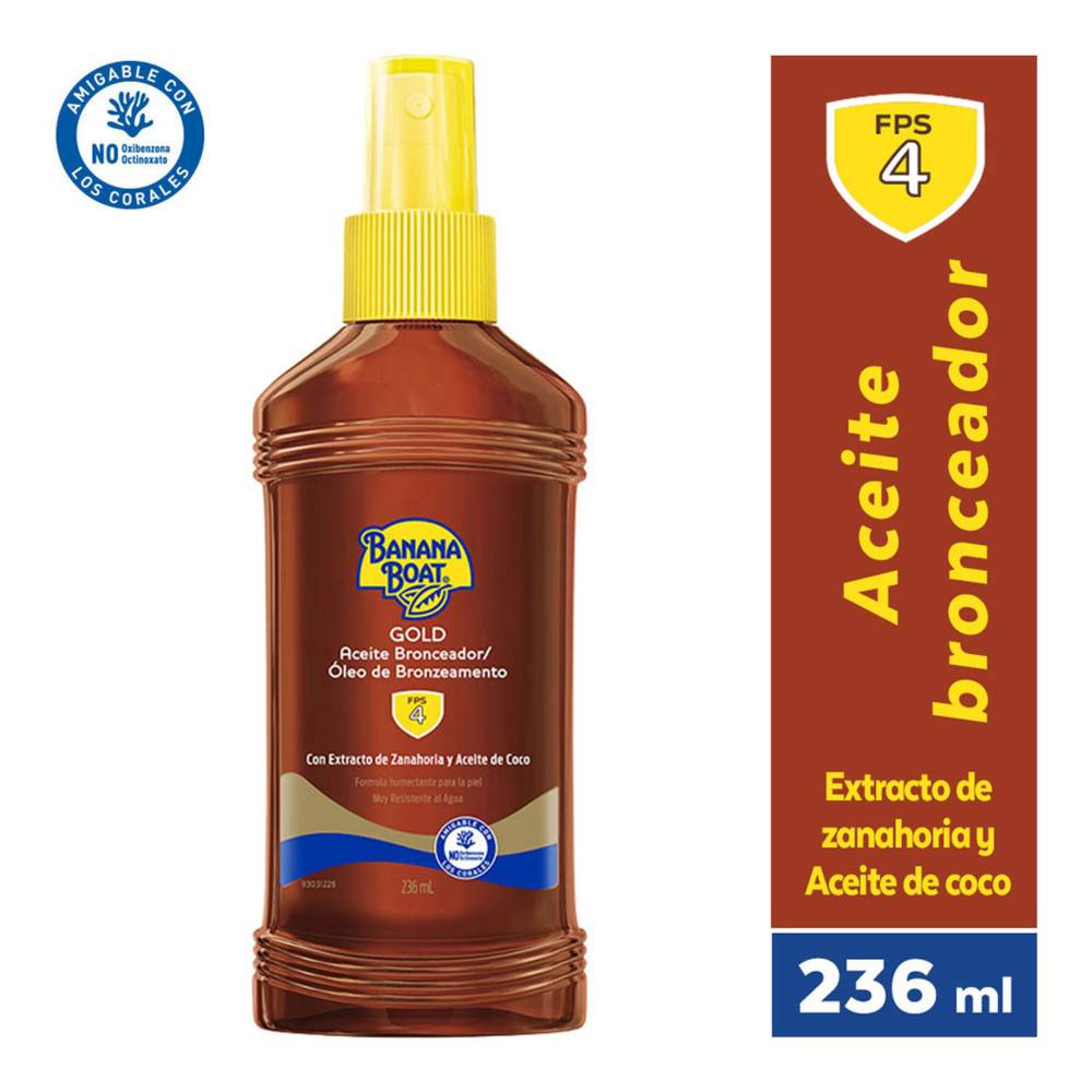 Banana Boat · Aceite bronceador profundo gold fps 4 (236 ml)