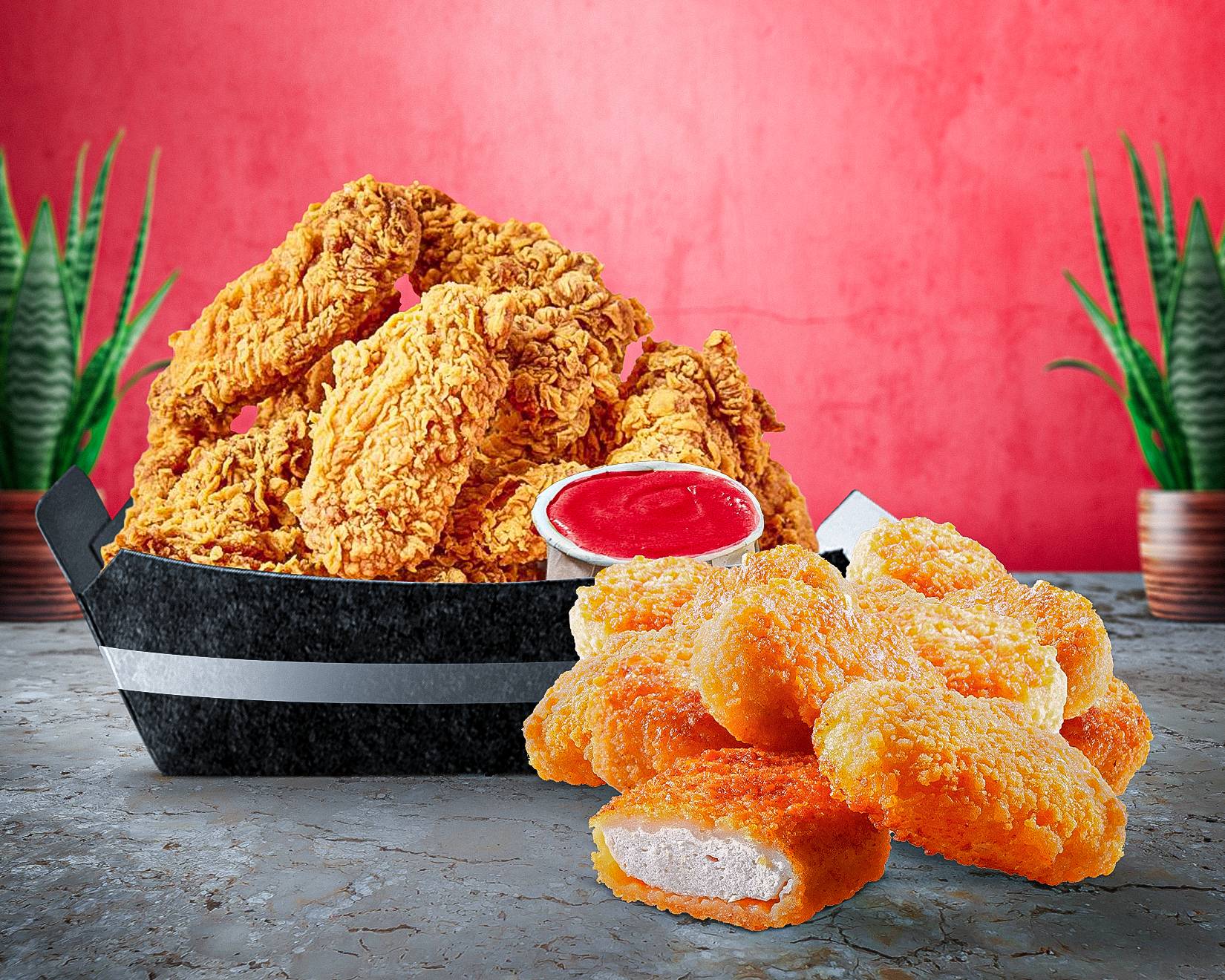 Crispy Box (4 Wings + 2 Tenders + 5 Nuggets )🍗