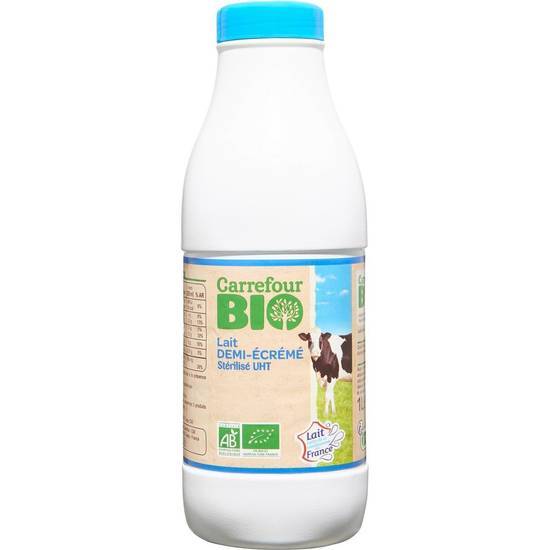 Carrefour Bio - Lait demi écremé stérilisé uht (1 L)