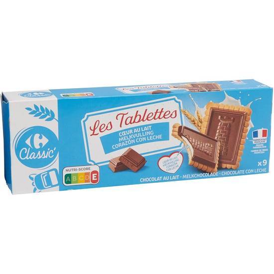 Carrefour Classic' - Les biscuits tablettes coeur au lait (chocolat)