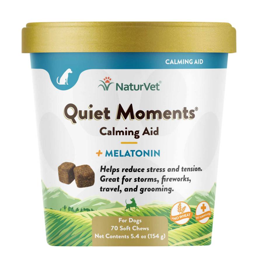 NaturVet Quiet Moments Calming Aid Melatonin Soft Chews For Dog (5.4 oz, 70 ct)