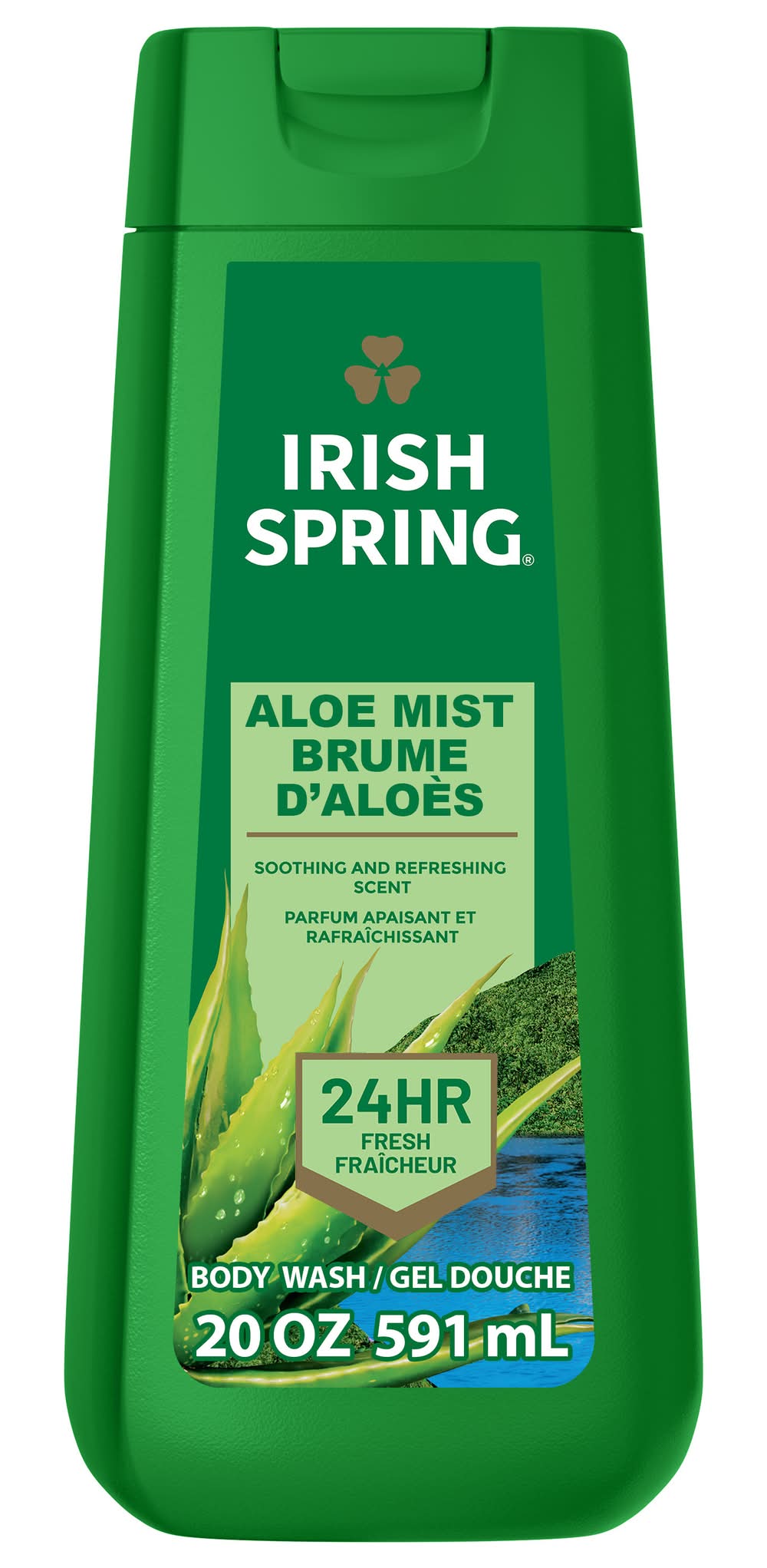 Irish Spring Aloe Mist Moisturizing Face & Body Wash (20 fl oz)