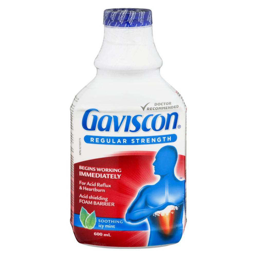 Gaviscon gaviscon liquide apaisant - regular strength soothing icy mint relief (600 ml)
