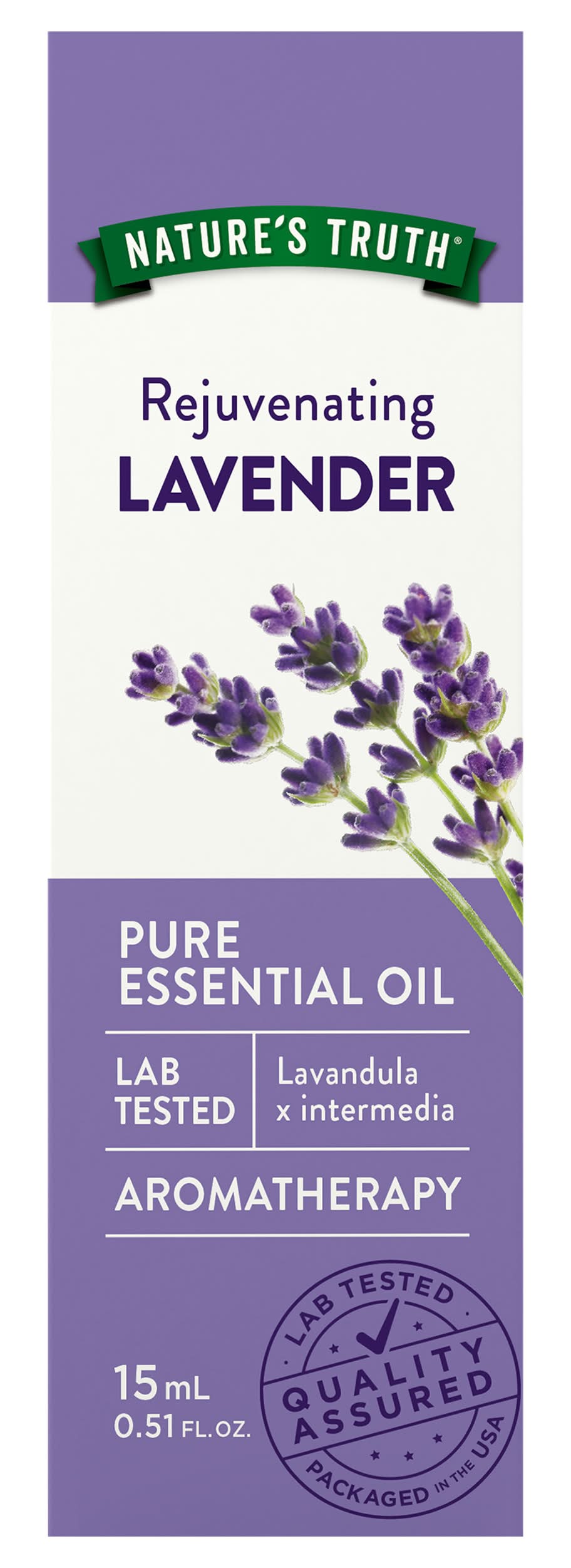 Nature's Truth Lavender Rejuvenating Aromatherapy 100% Pure Essential Oil (15 ml)