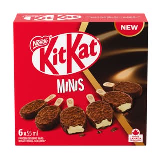 KitKat Frozen Dessert Mini Bars, Wafer (55 ml, 6 ct)