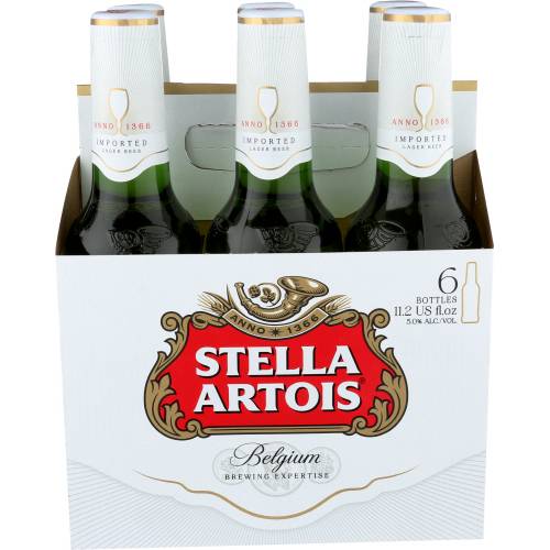 Stella Artois Beer 6 Pack Bottles