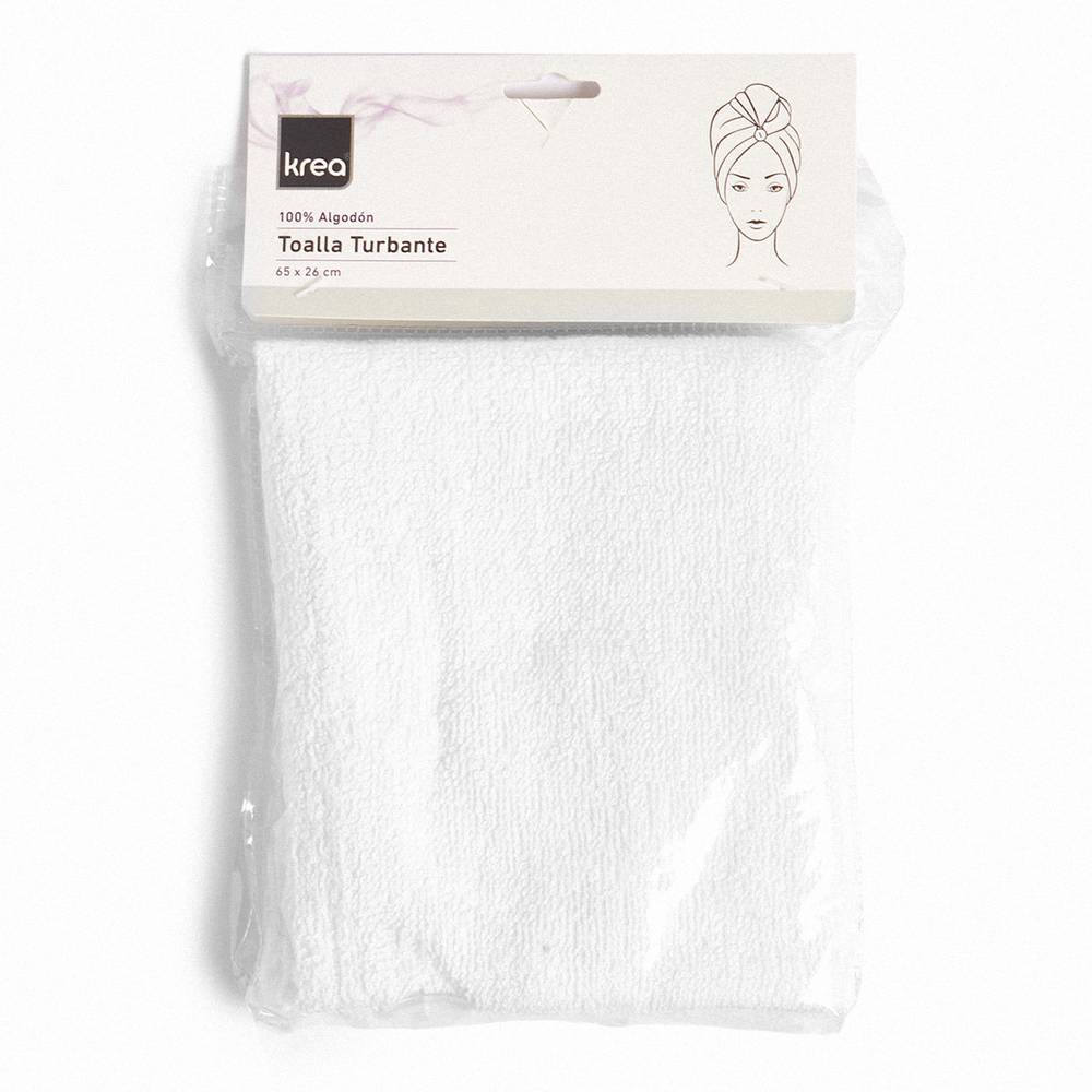 Krea toalla turbante blanco (1 u)