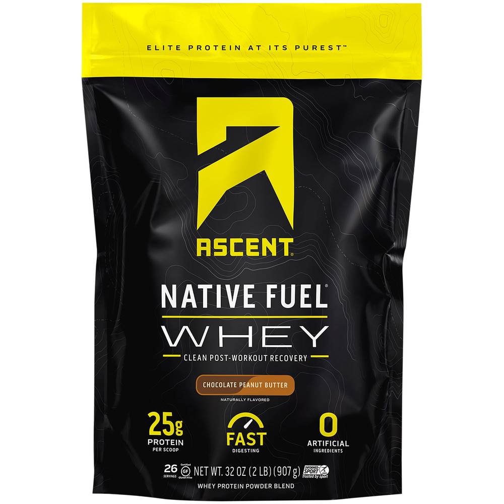 Ascent Native Fuel Whey - Chocolate Peanut Butter(2 Pound Powder)