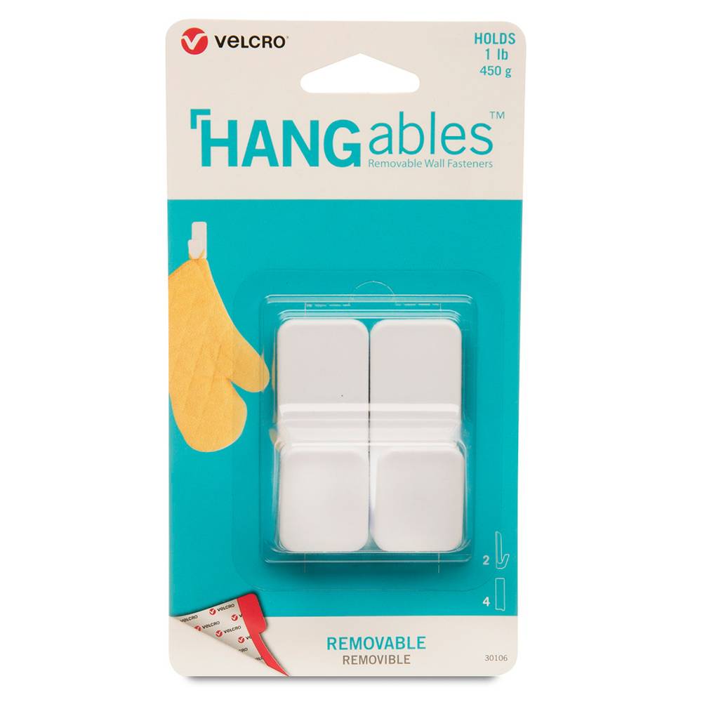 Velcro set ganchos blanco (blister 2 piezas)