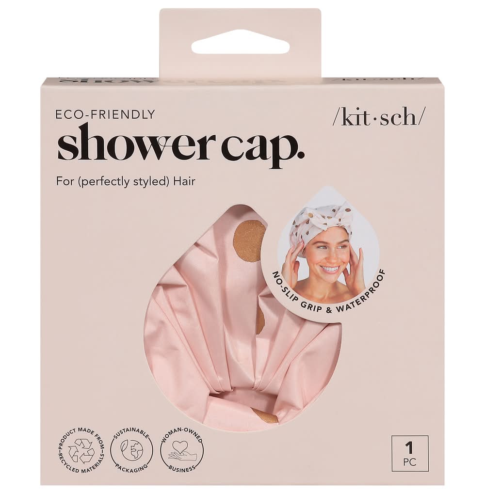 Kitsch Blush Dot Shower Cap (2.82 oz)