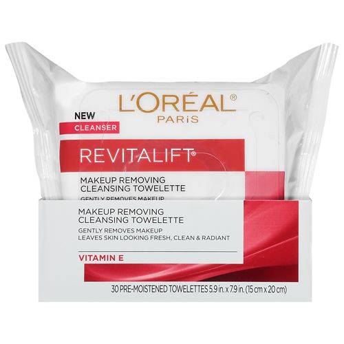 L'Oreal Paris Revitalift Radiant Smoothing Facial Cleansing Towelettes - 30.0 ea