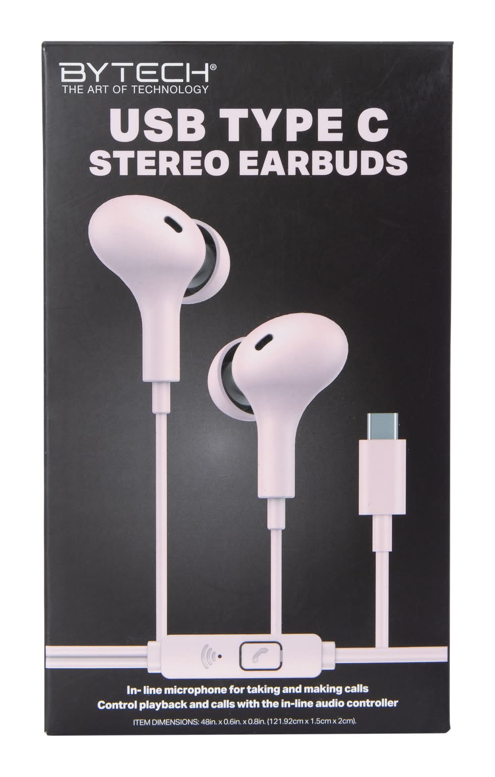 USB-C Wired Earbuds With Mic Pink