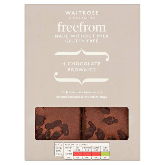 Waitrose & Partners Freefrom Chocolate Brownies (4 pack)