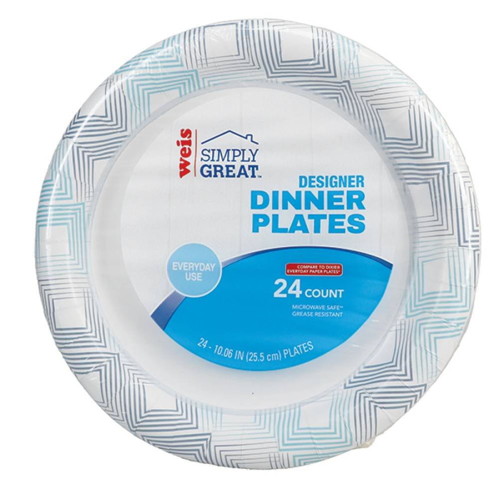 Weis Designer Paper Plates Dinner (10.06 in (25.5cm) )
