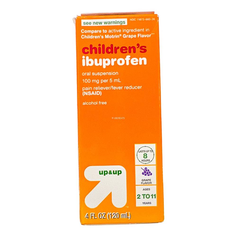 Up&Up Children's Ibuprofen Oral Suspension Pain Reliever and Fever Reducer Liquid (grape )