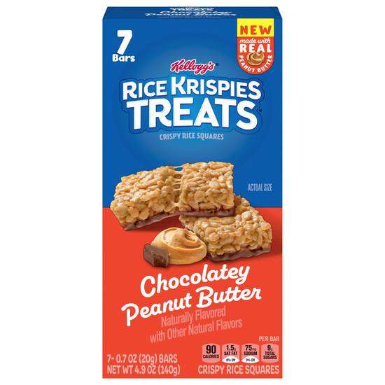 Kellogg's Rice Krispies Treats Squares Chocolatey Bars (peanut butter)