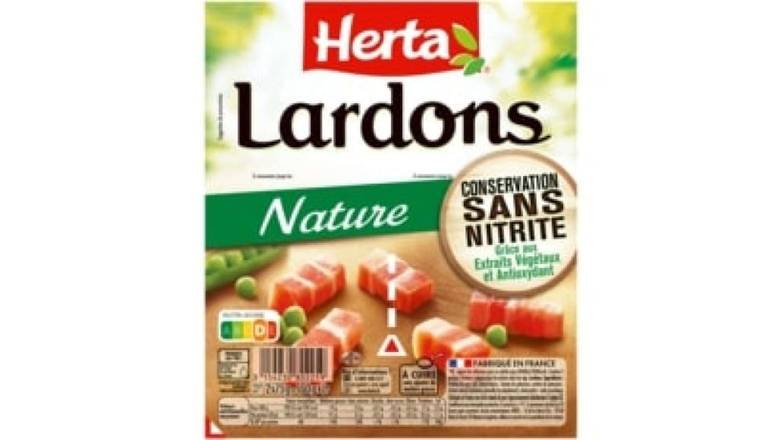 Herta Lardons nature sans nitrite Les 2 barquettes de 75 g