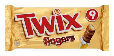 Twix Chocolate, Fingers Biscuit Snack Bars (9 x 20g)