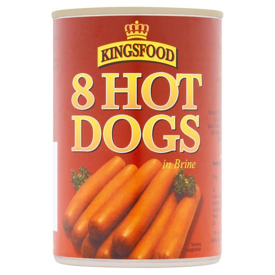 Kingsfood Hot Dog Sausages x8 400g (184g*)