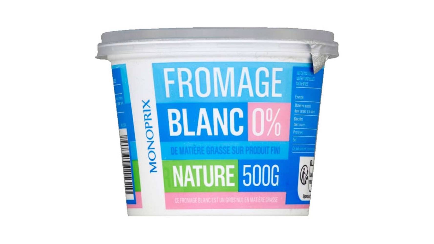 Monoprix Fromage blanc 0% matières grasses Le pot de 500g