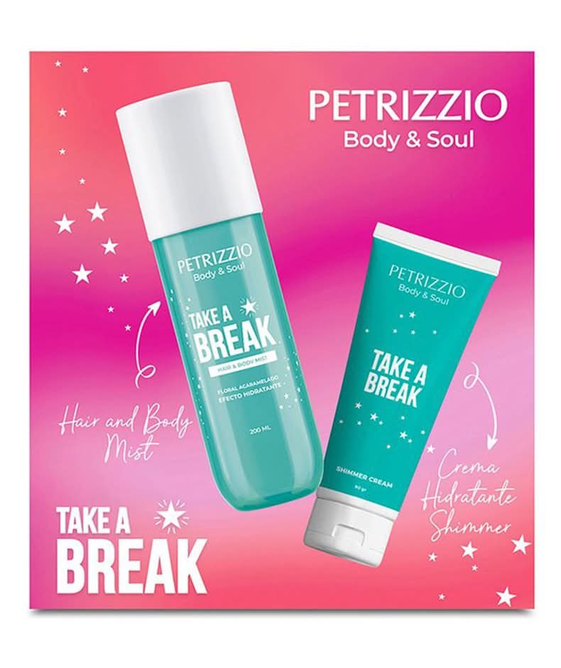 Petriz set body mist take a break 200 ml + crema shimmer 90g sin descripcion s des