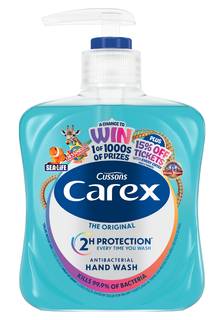 Carex Original Antibacterial Hand Wash Gentle & Effective Liquid Hand Soap 250ml