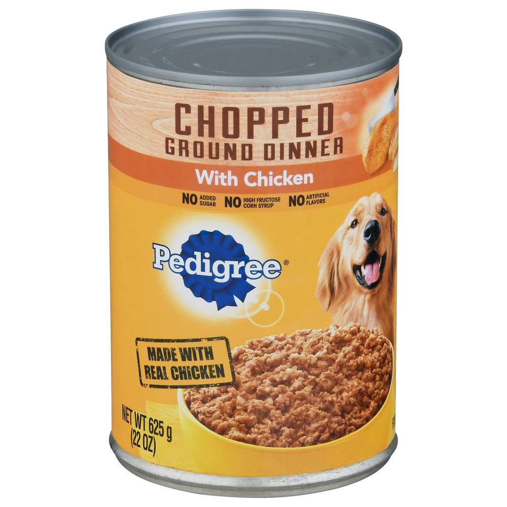 Pedigree Chopped Ground Dinner With Chicken Food For Dogs (625 g)