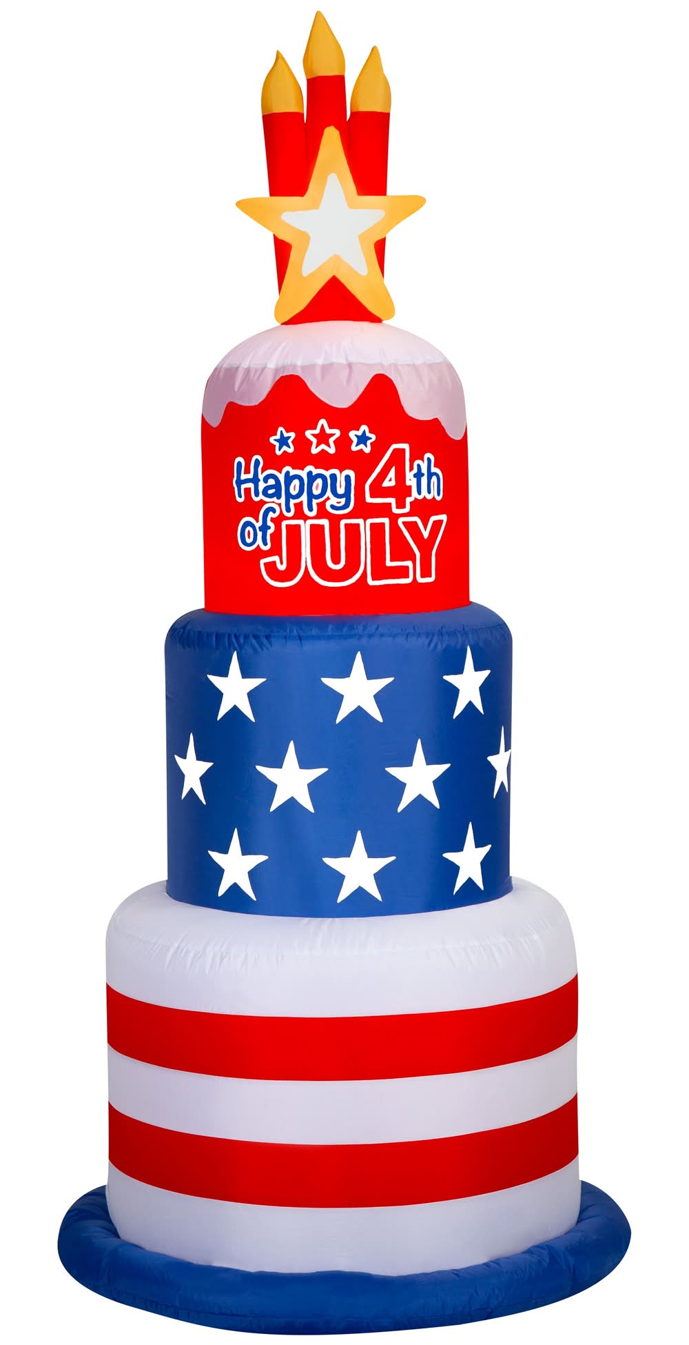 Holiday Living 6.0-Ft Indoor/Outdoor LED Patriotic Birthday Cake Inflatable