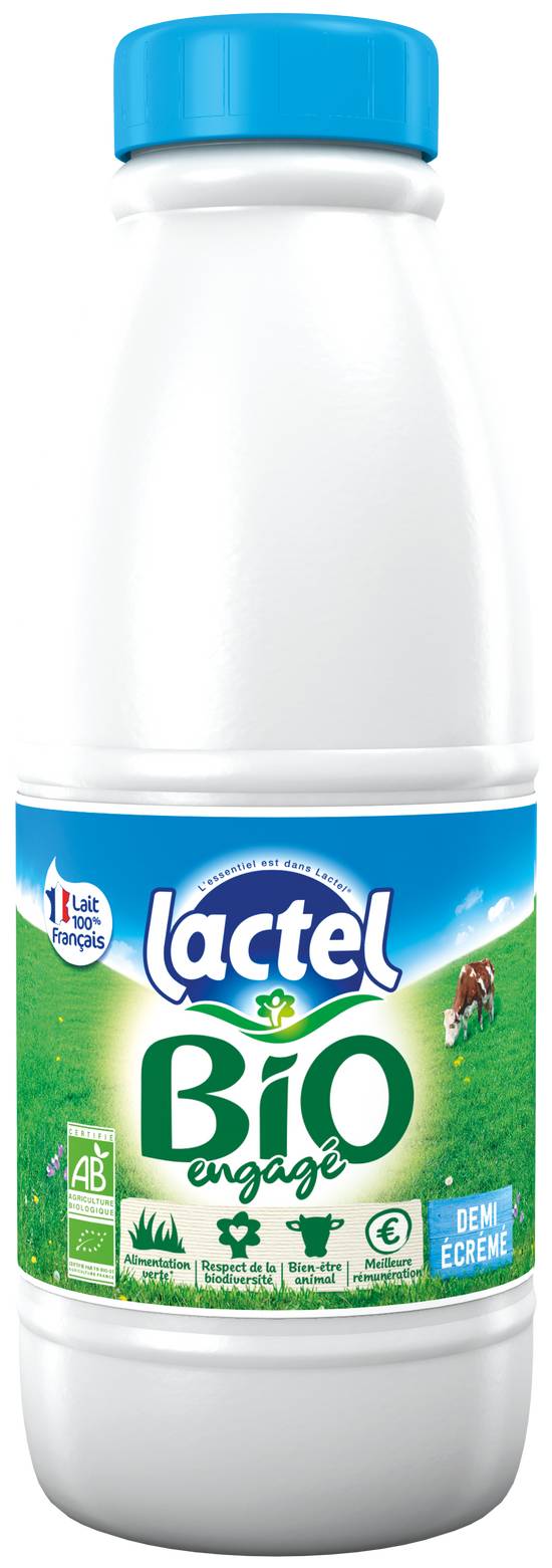 Lactel lait demi ecrémé bio (1 l)
