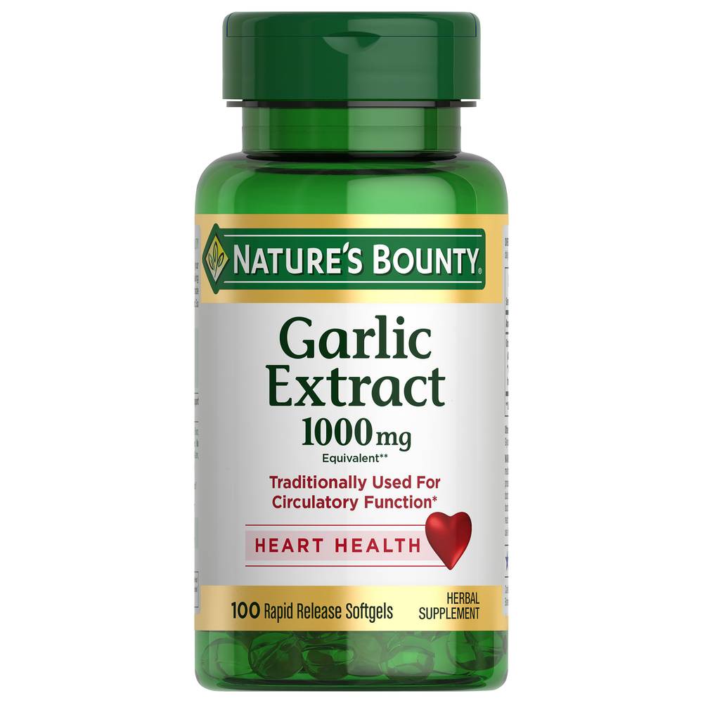 Nature's Bounty Garlic Extract Rapid Release Softgels (100 ct)