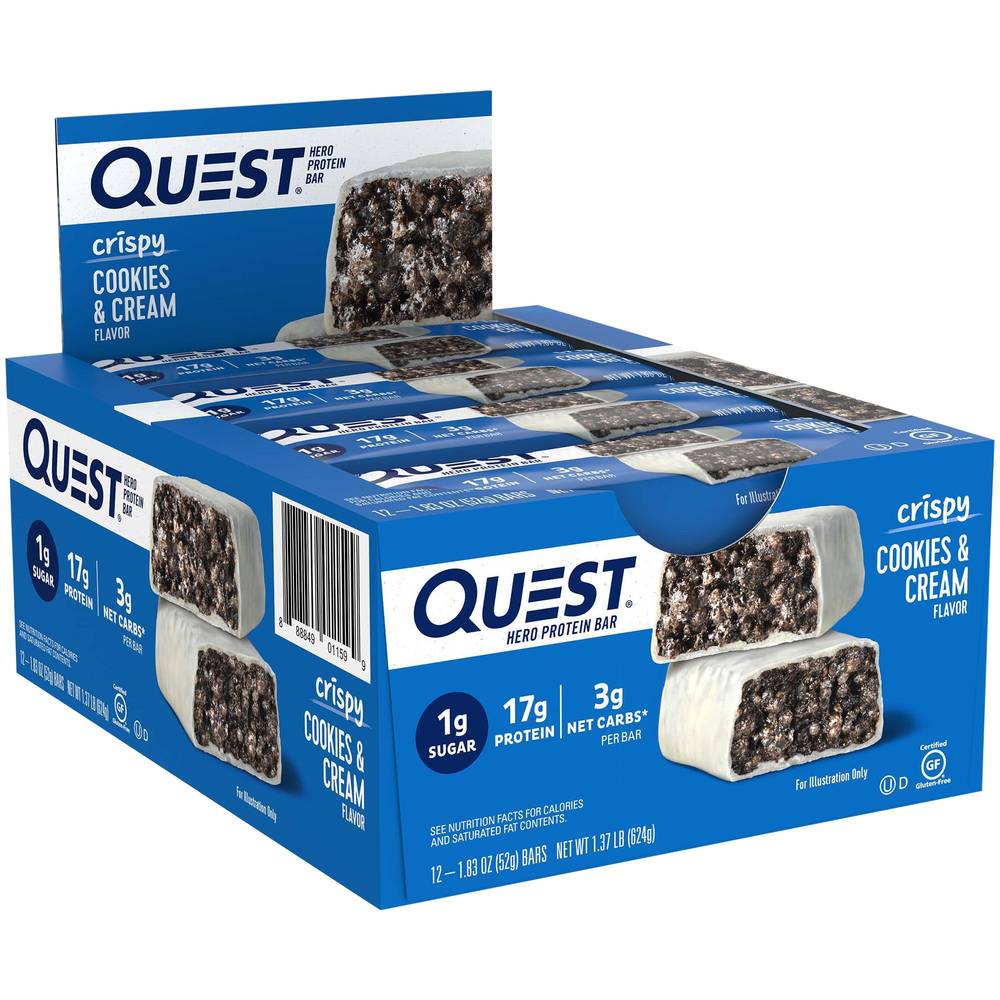 Quest Hero Protein Bar (12 ct) (cookies-cream)