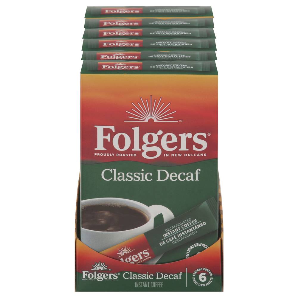 Folgers Classic Decaf Instant Coffee (6 x 0.07 oz)