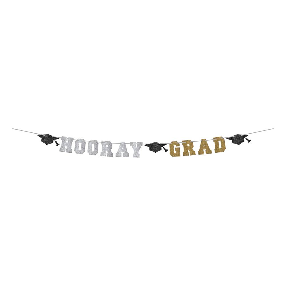 Hooray Grad Ribbon Letter Banner 1 Ea