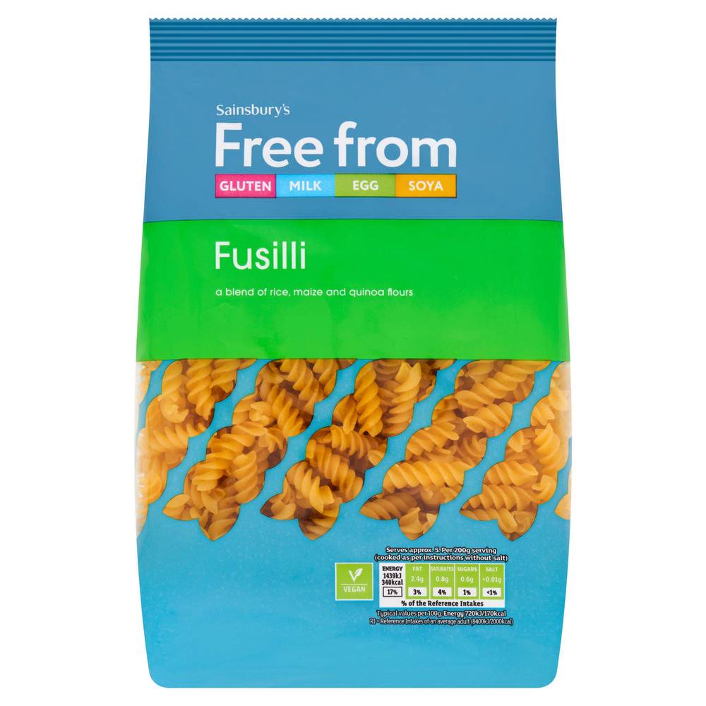 Sainsbury's Deliciously Free From Fusilli pasta 500g