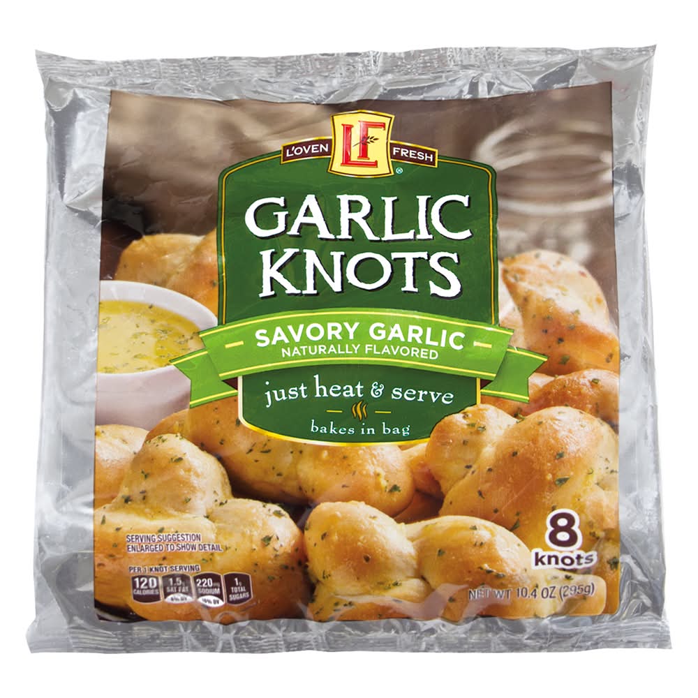L'oven Fresh Just Heat & Serve Knots, Savory Garlic (10.4 oz, 8 ct)